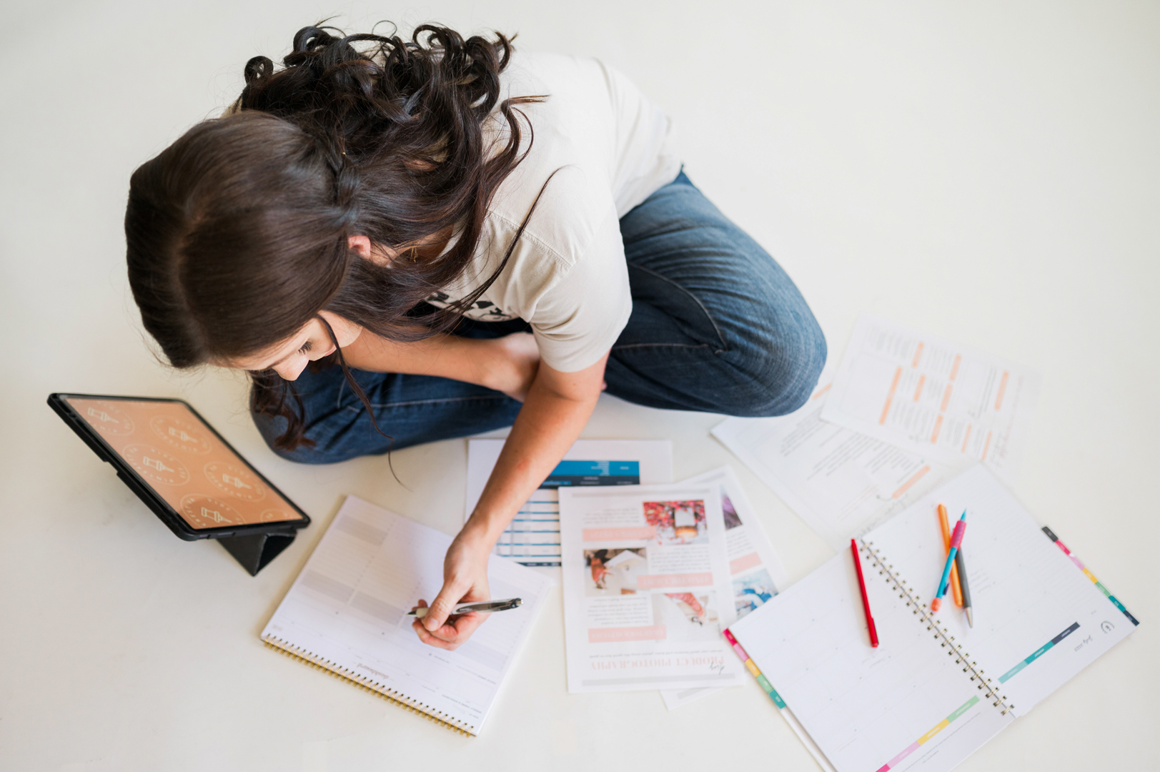 Entrepreneur working on a project