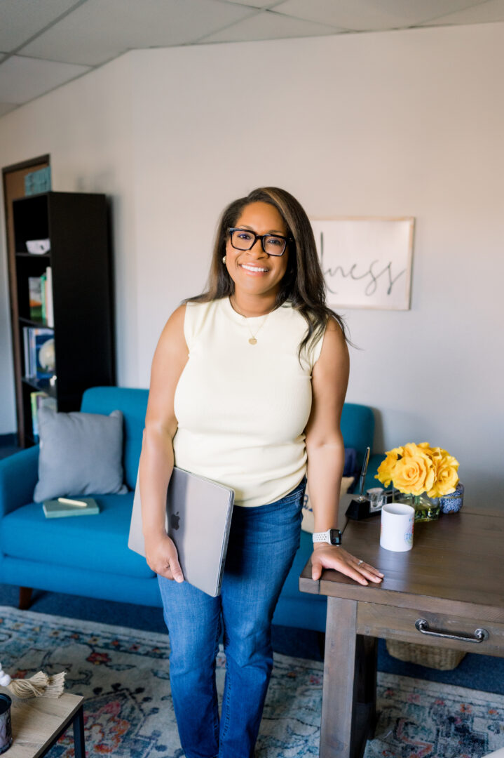 Psychologist posing for brand photo session for Temecula Brand Photographer