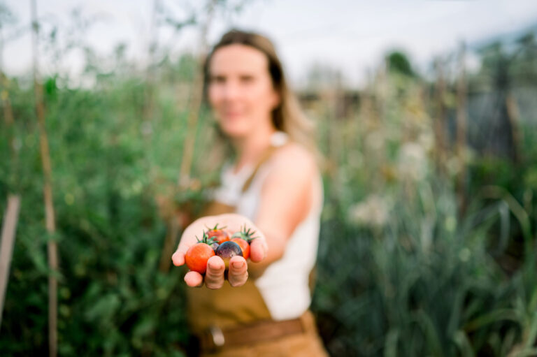 Olive farm owner posing for her local brand photographer
